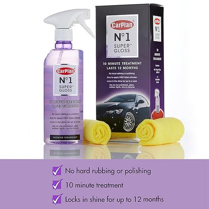 CarPlan No.1 Car Polish Wax, Super Gloss Sealant Kit, 21 Fl Oz
