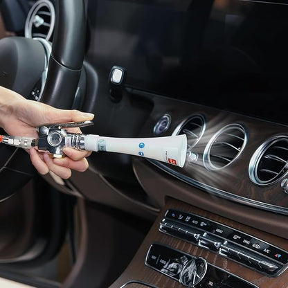 MYPIN Upgraded Car Cleaning Gun, 6-9.2Bar, High Pressure Air Blow Gun with 2 Set Nozzle, Interior Car Cleaning for Vehicle Upholstery Carpet Seat