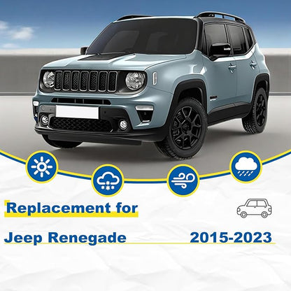 HRSNO® 22"+20" Windshield Wipers With 10" Rear Wiper Blade Sets Automotive Replacement for 2015-2023 Jeep Renegade Wiper Blades For My Car (Pack of 3) ﻿