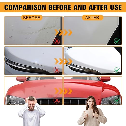 2025 Upgraded Car Scratch Removal Wax,Scratch Remover for Vehicles,Cars Scratch Repair for Vehicles Deep Scratches,Car Scratch Remover Kit with Sponge for Cars Paint Polishing & Repair (2PCS)