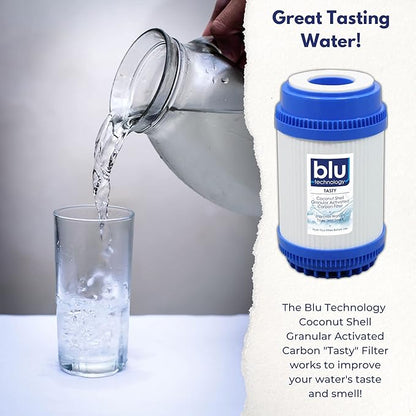 GoBluTech Trio RV Water Filter Recharge Pack for R3 & AR3-2.5” x 5” for RV Water Filter System, 0.2 Micron High Flow, Granular Activated Carbon “Tasty”, and Sediment “Longevity” - US Veteran Owned