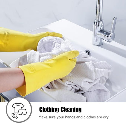 IUCGE Rubber gloves dishwashing 2 or 4 Pairs for Kitchen,Cleaning gloves for household Reuseable.