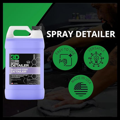 3D Spray Detailer - Silicone-Free Body Shop Detailer Spray for Freshly Painted Vehicles 1 Gallon