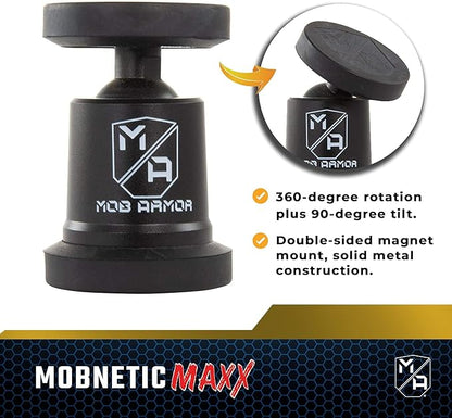 Mob Armor MobNetic Maxx MS - MagSafe Compatible Car Phone Mount w/ 90º Tilt, 360º Rotation & Durable Aluminum Build, Magnetic Holder for iPhone & Android Devices, USA Assembled - Bronze