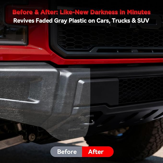 WEICA Black Restorer Trim Coating Spray - Advanced Ceramic Protection for Plastic, Rubber, Vinyl on Cars, Trucks, SUVs | Quick Spray, UV Shield, Restores & Protects, 16.9 fl oz