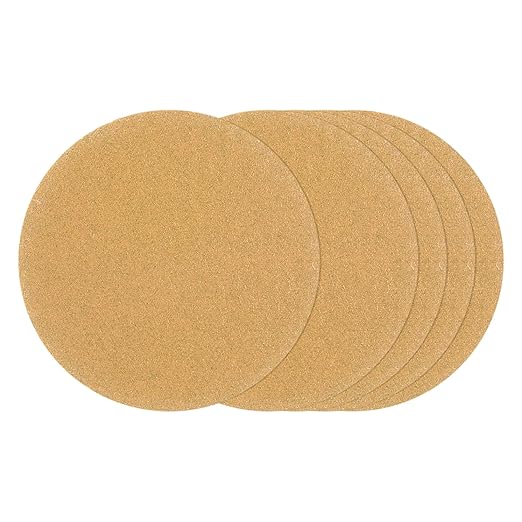 Kozelo 10 Pcs Sanding Discs 1 Inch 320 Grit Hook and Loop Random Orbital Sandpapers Suitable for Drywall Sander Wood Metal Furniture, Yellow