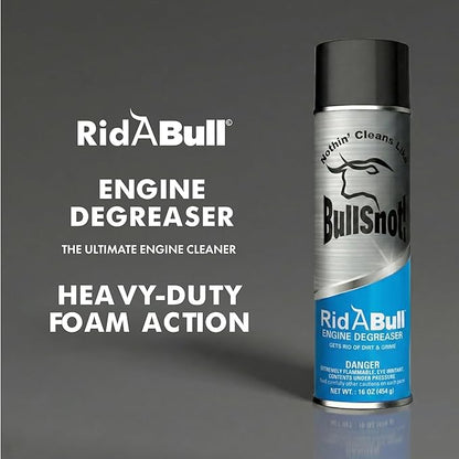 RidABull Engine Degreaser- Premium Cleaner – Heavy Duty Automotive Degreaser for Engine Bay, Car, and Automotive Parts – 16oz Spray