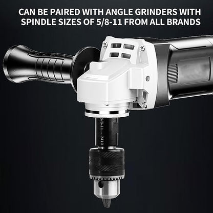Kofdvdz 5/8-11 Angle grinding machine special conversion chuck, 1.5-10mm diameter metal drill chuck with fixed converter and quick replacement, stable use, can replace electric drill holes