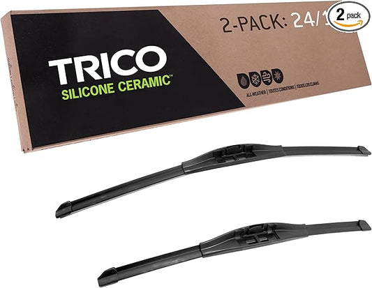 TRICO Silicone Ceramic™ (90-2419) 24 & 19 Inch Pack of 2 Automotive Replacement Windshield Wiper Blades For my Car, Super Premium All Weather Beam Blade for Select Vehicle Models