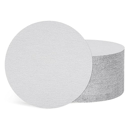 Kozelo 50 Pcs Sanding Discs 11 Inch 100 Grit Hook and Loop Random Orbital Sandpapers Suitable for Drywall Sander Wood Metal Furniture, White