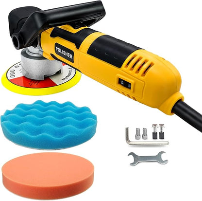 6-Inch 800W Car Polisher, 6 Variable Speed 8mm Dual Action(DA) Random Orbit Car Buffer Polisher Sander with Handle, Car Detailing Waxer Kit, 4600RPM, for Car Polishing&Waxing