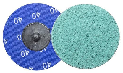 Benchmark Abrasives 3 Inch Sanding Discs Quick Change Green Zirconia, Male R Type Backing - Drill & Die Grinder Sanding Disc for Deburring Polishing Rust Remover for Metal (500 Pack) - 120 Grit