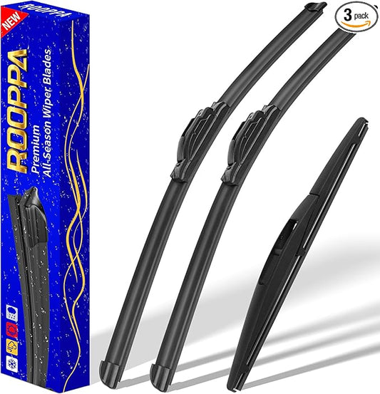 3 wipers Replacement for Mitsubishi Outlander Sport 2011-2022, Windshield Wiper Blades Original Equipment Replacement - 24"/21"/10" (Set of 3) U/J Hook