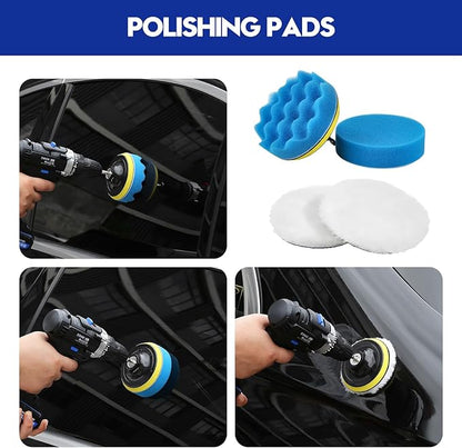 Qydipclin 38PcsB Car Detailing Kit, Car Detailing Brush Set, Car Wash Cleaning Kit, Car Detailing Brushes, Professional Car Care Kit for Interior Exterior Wheels, Blue