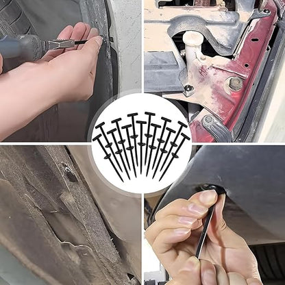 Nylon Universal Cable Tie Buckle – Cable Tie Buckle Zip Tie Clips for Car Fender, Engine Cover, Mudguard Fastener, Automotive Replacement Screw Fixing, 200PCS with Clear Storage Box