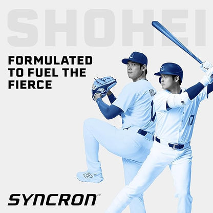 Syncron Pre Workout Sports Drink Endorsed by Shohei Ohtani, Aluminum Bottled, Sugar Free Pre Workout Drink with L Arginine, L Citrulline & BCAAs, Pre Workout Energy Shot, Grapefruit, 6 Pack, 2 oz