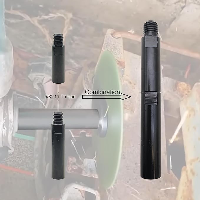 5/8"-11 Angle Grinder Extension Shaft Set Airway Buff Extender Kit 3 Packs Connecting Rod for Car Polisher and Angle Grinder 3inch, 3.9inch, 5.5inch
