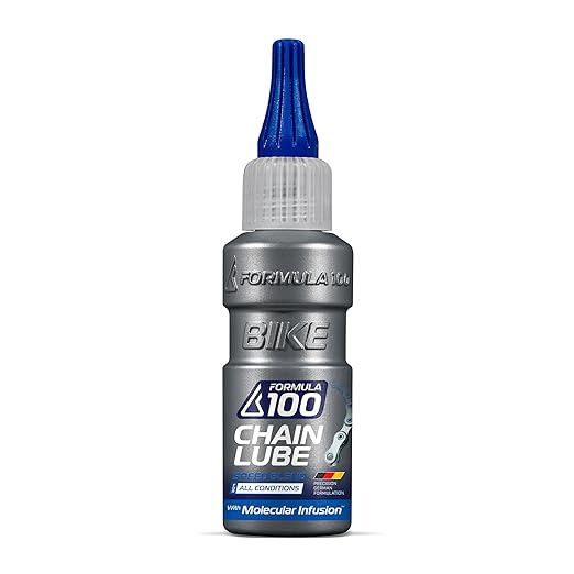 Formula 100 All Conditions Bike Chain Lube – All-Weather Lubricant for Bicycles & Electric Bikes – Protects Against Wear, Reduces Friction, Fights Corrosion – 50ml (1.69 oz)