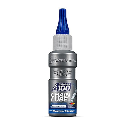 Formula 100 All Conditions Bike Chain Lube – All-Weather Lubricant for Bicycles & Electric Bikes – Protects Against Wear, Reduces Friction, Fights Corrosion – 50ml (1.69 oz)