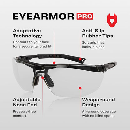 NoCry Anti Fog Safety Glasses for Men and Women – ANSI Z87 Rated, Scratch-Resistant Eyewear with Adjustable Temples and Nose Pad – 100% UV Eye Protection