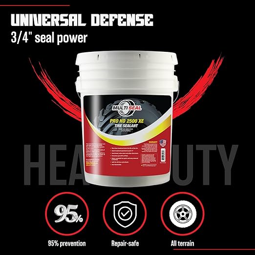 MULTI SEAL PRO HD 2500 XE Industrial-Grade Tire Sealant - Ethylene Glycol Formula - Heavy-Duty Protection - On/Off-Road Applications - Tubeless Tire Sealant - 5-Gallon Pail