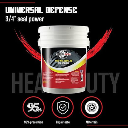 MULTI SEAL PRO HD 2500 XE Industrial-Grade Tire Sealant - Ethylene Glycol Formula - Heavy-Duty Protection - On/Off-Road Applications - Tubeless Tire Sealant - 5-Gallon Pail