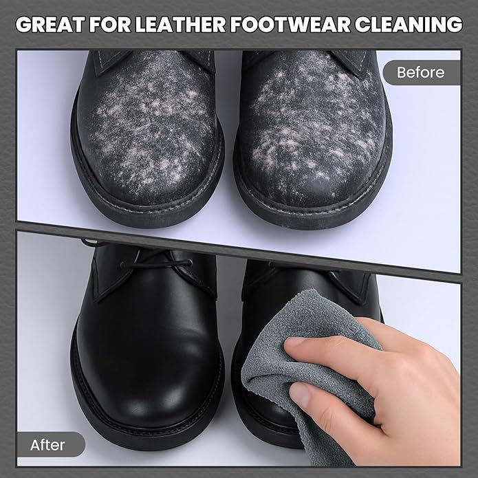 10 Pcs Shine Shoes Cloth Kit Polish Dauber Applicators Cleaning Leather Shoes Boots Microfiber Care Cloths Suede Cleaner