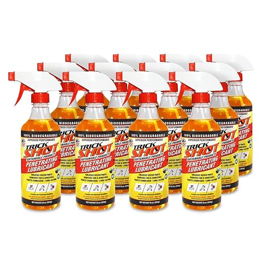 Trick Shot Penetrating Lubricant | Non-Toxic, Eco-Friendly, & USDA BioPreferred | Industrial Strength | Rust Penetrating Oil & Metal Protectant | 16-Ounce Pump Sprayer (12 Pack)