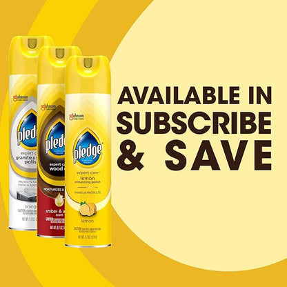 Pledge Enhancing Polish, Furniture & Wood Spray, Lemon Scent, 9.7oz