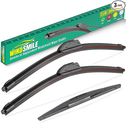 26" 19" 14" Windshield Wiper Blades Replacement for Subaru Outback Legacy 2010 2011 2012 2013 2014 / Nissan Murano 2003-2007 Premium All Weather Front Rear Wipers Set - OEM Quality (Pack of 3)
