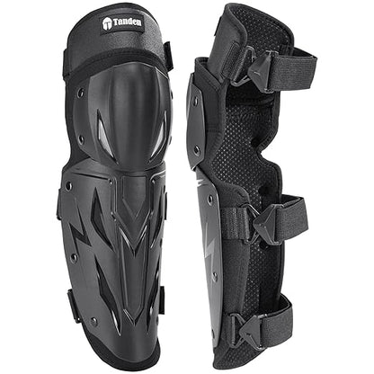 Tanden Motorcycle Knee Pads for Men Knee and Shin Guards, Motorcycle Leg Protection Armor Motocross Knee Guards Dirt Bike Pads Adjustable Crashproof Adults Protective Gear