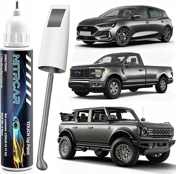 M7 Carbonized Gray Metallic Touch Up Paint for Ford,2-in-1 Scratch Repair Kit with 2PCS Disposable Micro Applicators, Quick & Easy Premium Scratch Remover for Deep Scratches