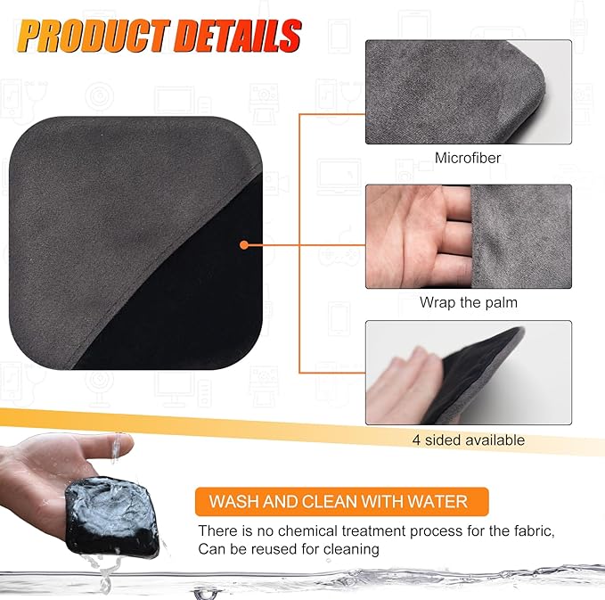 SuperKaKa Car Screen Cleaner- Vehicle Touchscreen Microfiber Cleaning Cloth, Touch Screens Clean Wipes Cars Interior Accessories Universal for Tesla Dashboard Display (Gray)
