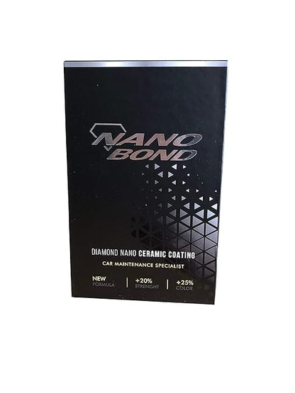Nano Bond Professional Ceramic Coating for Cars - High Gloss Paint Protection Kit, UV & Corrsion Resistant for, Wheels, Glass, Plastic, Easy Application, Ultra Hydrophobic, Long Lasting, Shine, 30ml