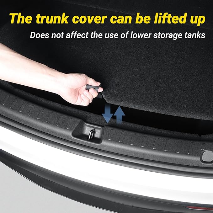 PUOENI 2025 2026 Model Y Juniper Rear Bumper Guard 1 PCS Anti-Scratch TPE Rear Trunk Door Sill Protector for Refresh Model Y Juniper Internal Accessories