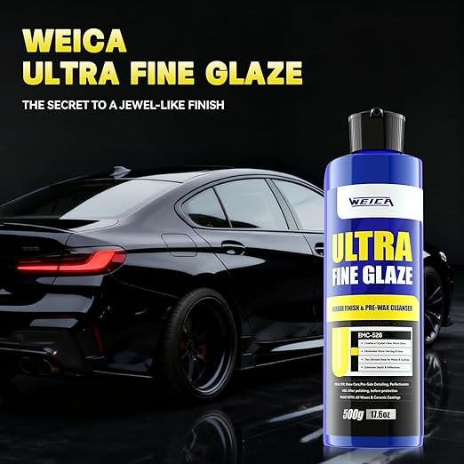 2-Step Polishing Kit, 32oz - Medium Cut Polish & Ultra Fine Glaze for Swirl Removal & Mirror Shine - Perfect Paint Correction & Finishing System - Safe for All Car Paint - Use with DA Polisher