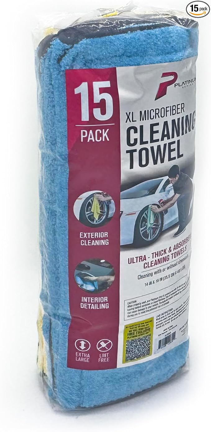 R-226154 Platinum XL Microfiber Cleaning Towel, 15 Pack