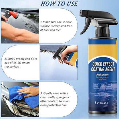 Car Quick-Acting Coating Agent Spray,3 in 1 High Protection Quick Car Coating Spray,Limlex Coating Sprays,Car Scratch Wax Polish Sprays Waterless Wash for Shine & Protection
