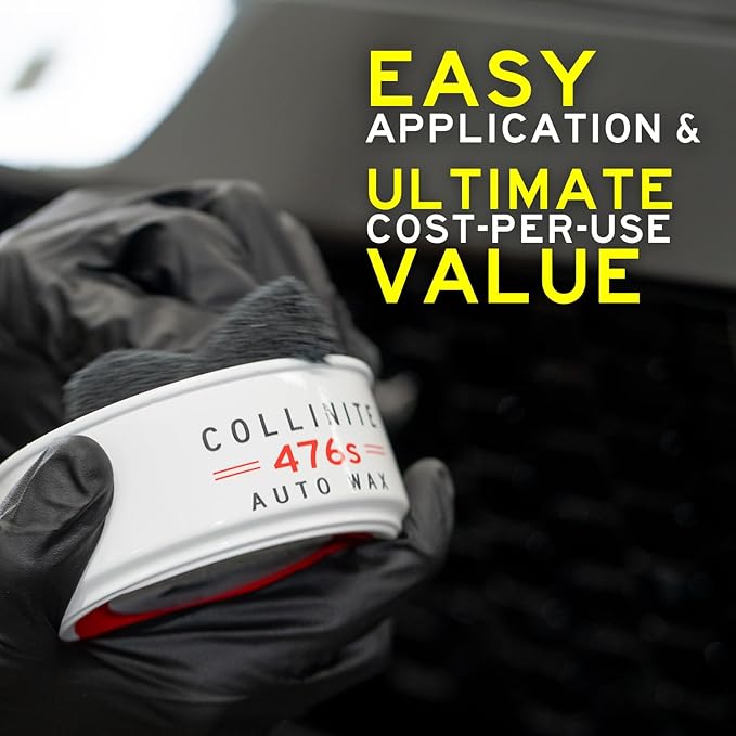 "Collinite 476 Super Doublecoat Paste Wax - High Gloss Shine + Ultra Durable Hydrophobic Beading & Long-Lasting Paint Protection for Cars, Trucks, and Motorcycles (9 fl oz) 3 Pack"