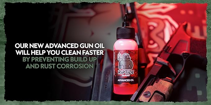 Riptide Armory Advanced Gun Cleaner & Gun Oil Kit - Cleans, Lubes, Protects Targeted Long-Lasting Formula - Nano Coat Technology - Veteran Founded & Formulated by Former US Navy Seal