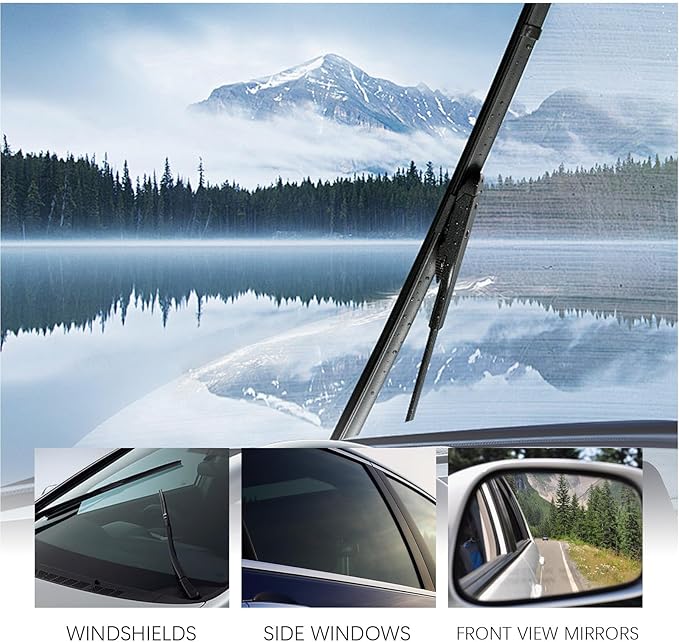 Automotive Oil Film Cleaning Brush,Anti-Fog Clear Vision Glass Cleaner,Car Windshield Cleaner for Water Spots and Grime,Improves Glass Clarity and Visibility(2Pcs)