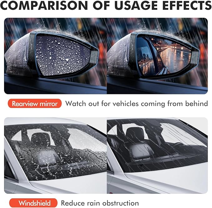 Glass Water Repellent Brush for Car,Hydrophobic Windshield Rain Repellent Coating Protection to Windows Mirrors,Improve Visibility Driving Safer Driving - 3.38 Fl oz