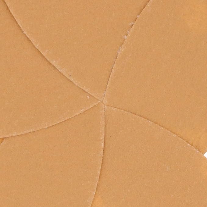 Dura-Gold Premium 220 Grit 6" Gold Sandpaper Discs, 6 Hole Pattern Dustless, Box of 50 - Hook & Loop Backing for DA Sander, Finishing Med-Cut Sanding Abrasive Automotive Paint, Woodworking Wood, Metal