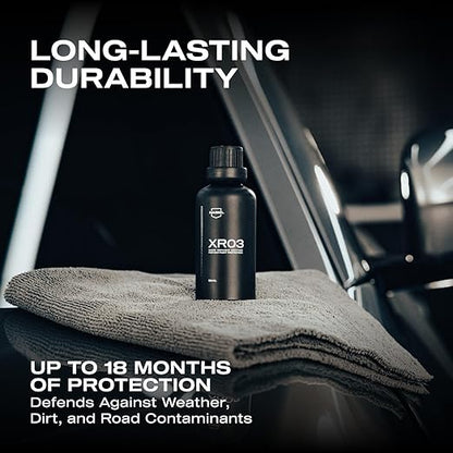 Nasiol XR03 Nano Ceramic Coating Kit – Advanced Paint Protection for Cars, Highly Hydrophobic, High Gloss Finish, One Layer Hybrid Durable Coating, Easy Application – 1.69 fl oz