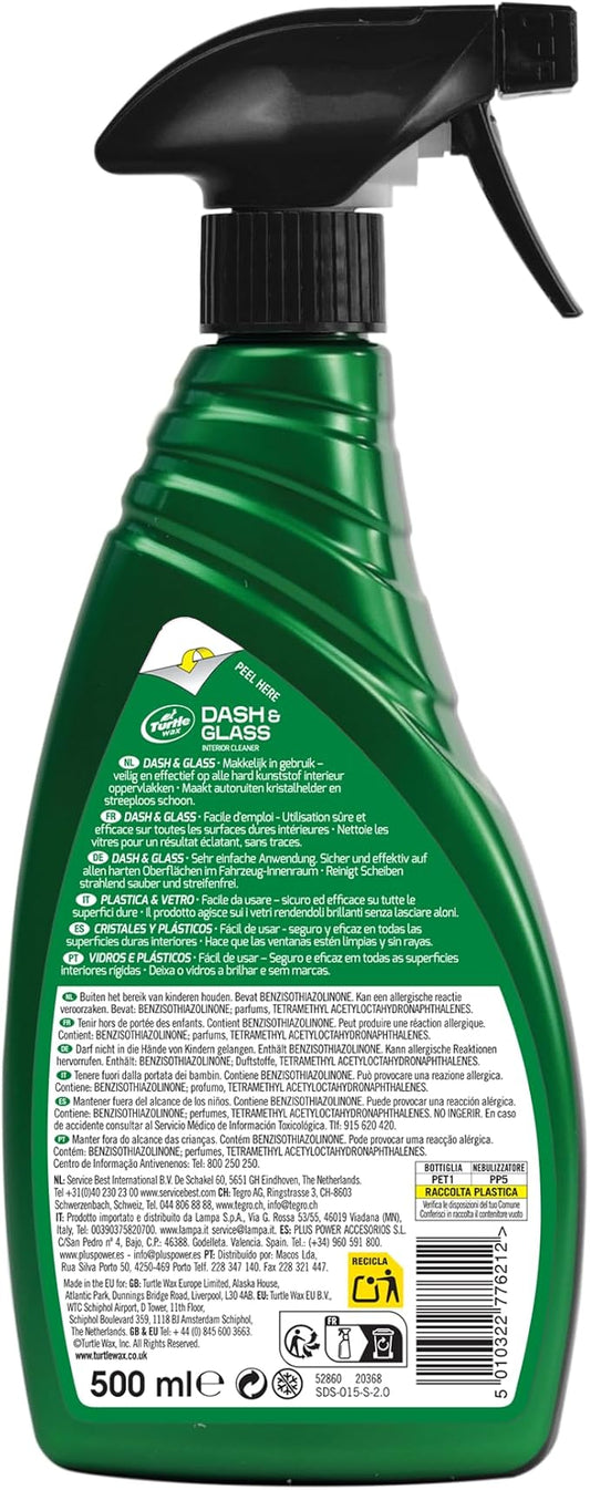 Turtle Wax 51783 Dash & Glass Car Dashboard & Window Screen Shine 500ml