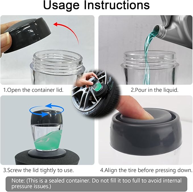 Large Flow Tire Shine Application, Reusable Car & Truck Tire Dressing Applicator Pad, Works with All Tire Shine & Gels, Achieves Drip-Free Results (XL)