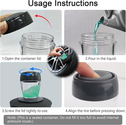 Large Flow Tire Shine Application, Reusable Car & Truck Tire Dressing Applicator Pad, Works with All Tire Shine & Gels, Achieves Drip-Free Results (XL)