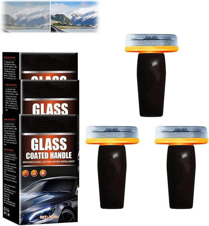 HISKI Car Oil Film Cleaner,Handheld Glass Oil-Film Remover, Car Glass Cleaner Oils Film Cleaning Brush,Glass Guard Windshield Cleaner & Oil Films Remover Emulsion Coating for Cars Window (3PCS)