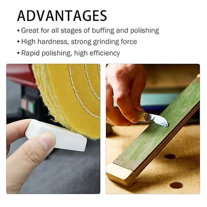 SCOTTCHEN Mini Buffing Polishing Cutting Compounds 4 Oz. Kit - Green Fine/White Medium/Red Coarse - 3 Pack
