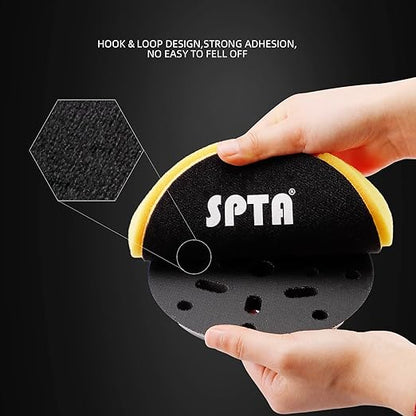 Yellow T80 High-Cut Foam Polishing Pad, 3Pcs 5.5 Inch Buffing Polishing Pads for 125mm Backing Plate Buffing Sponge for Car Buffer Polisher Compounding, Polishing and Waxing -FPTSS5Y-3